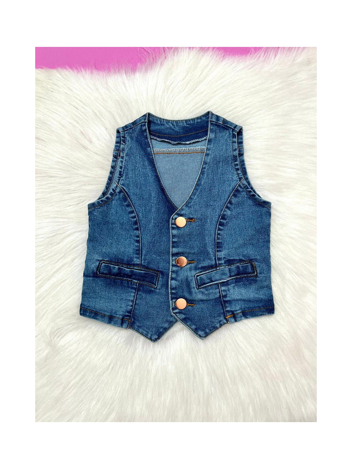 Colete Infantil Jeans - Isa Cintra Moda Infantil