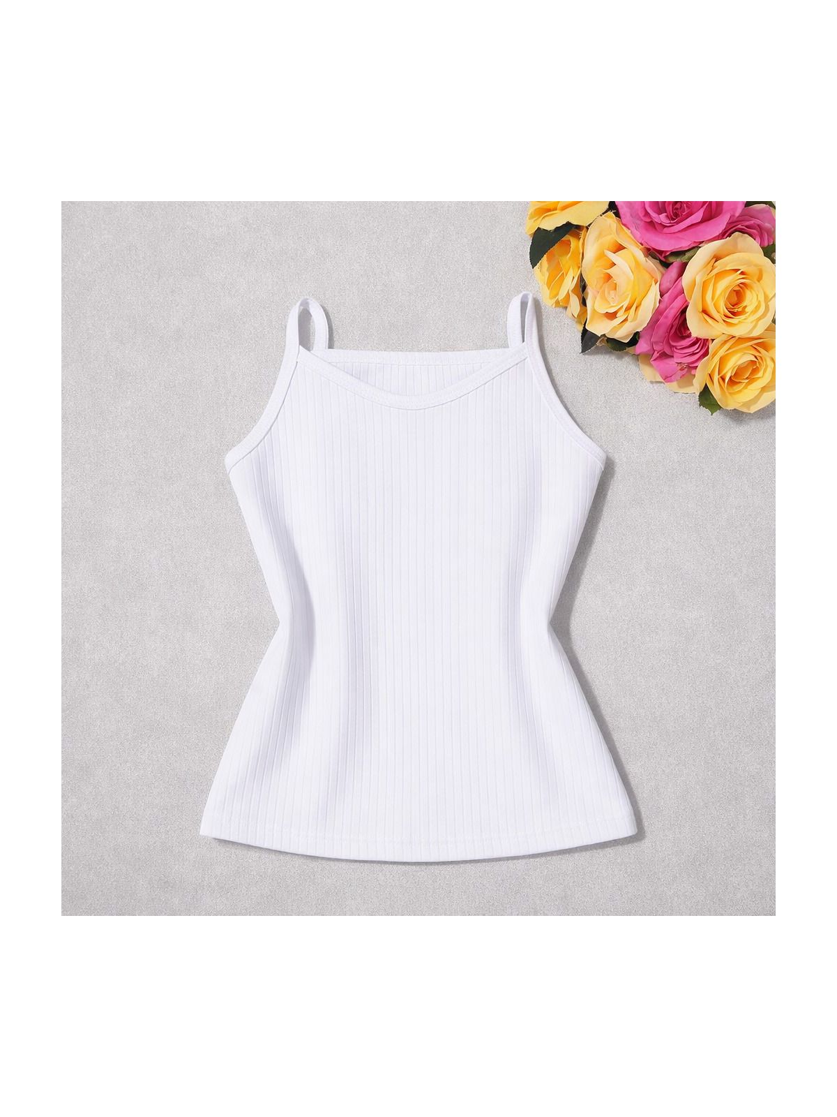 Blusa Feminina Regata Branca - Isa Cintra Moda Infantil