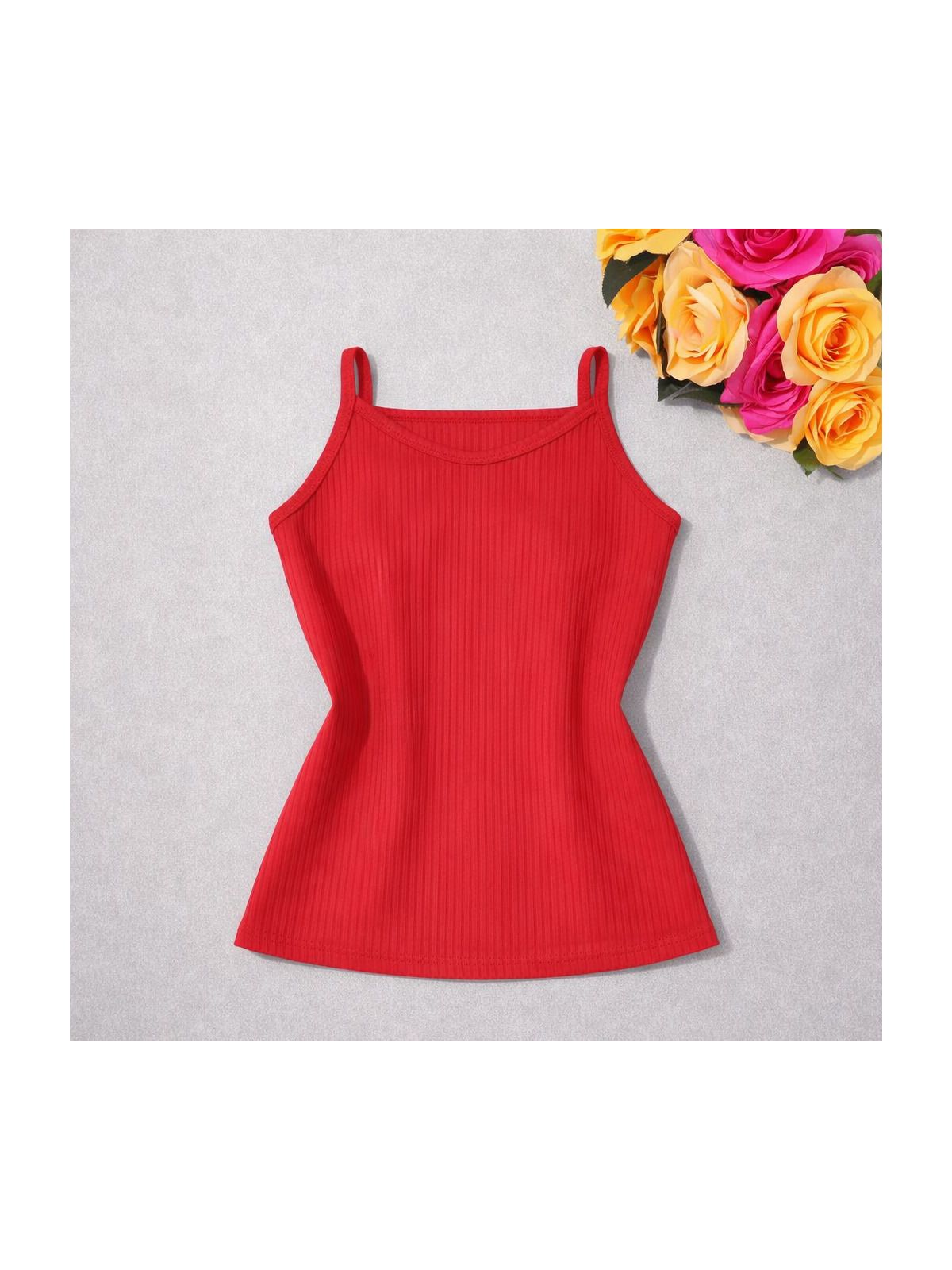 Blusa Feminina Regata Vermelha - Isa Cintra Moda Infantil