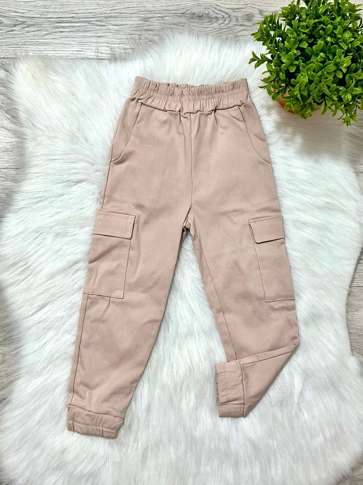 Calça Militar Cargo Bege - Isa Cintra Moda Infantil