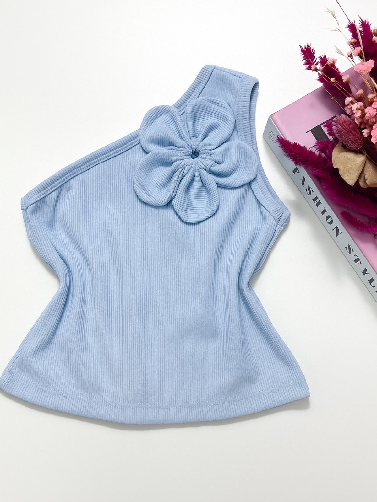 Blusa de Flor Azul - Isa Cintra Moda Infantil