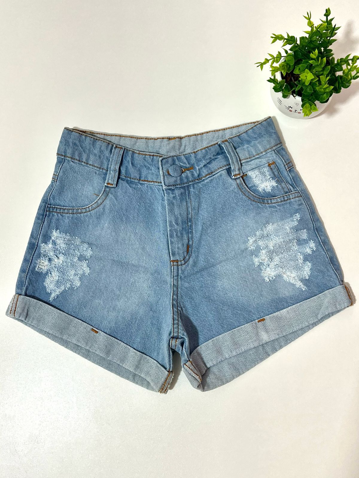 Short Jeans Feminino Juvenil - Isa Cintra Moda Infantil