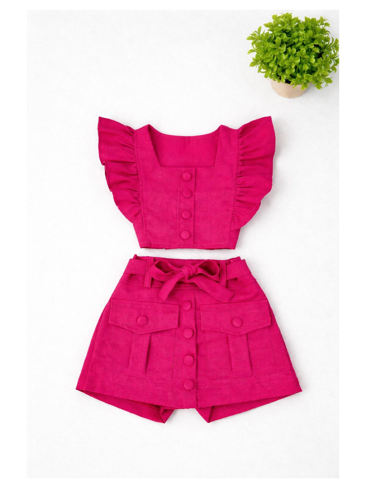 Conjunto Viscolinho Pink - Isa Cintra Moda Infantil