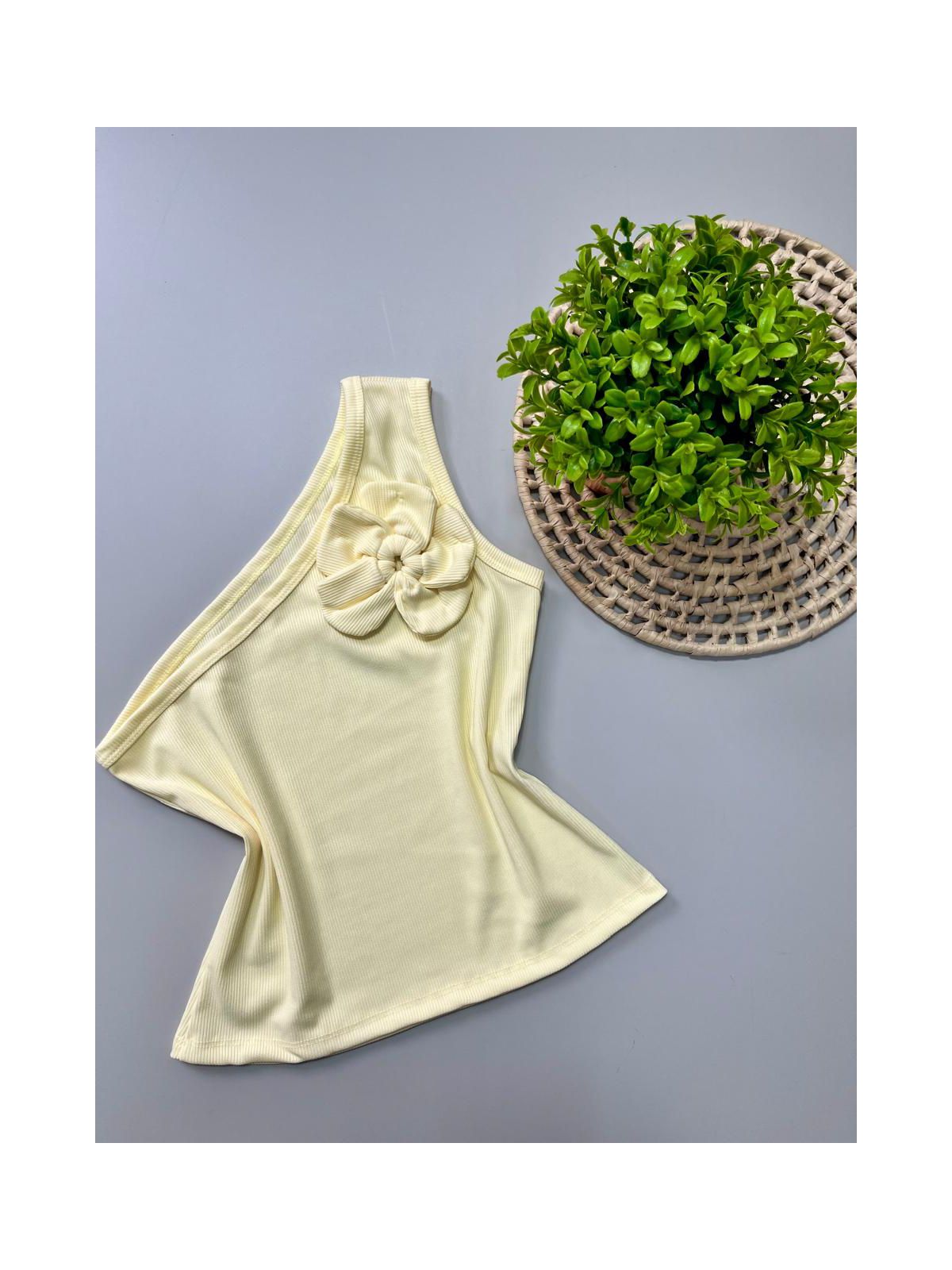 Blusa de Flor Amarela - Isa Cintra Moda Infantil