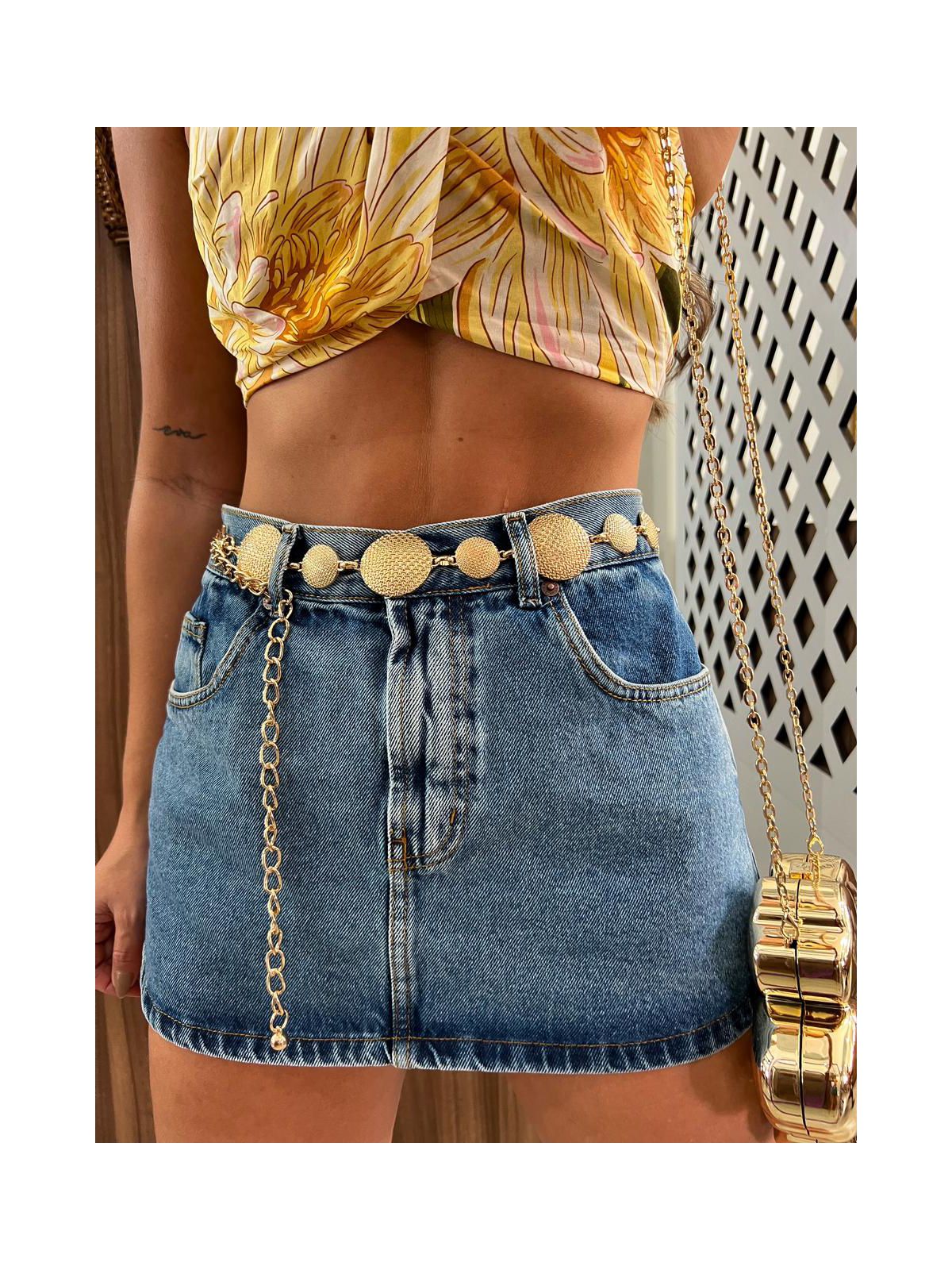 Short Saia Jeans Vintage Farm