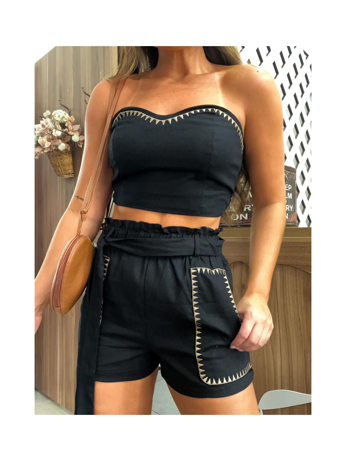 Conjunto Linho Preto Cindy 