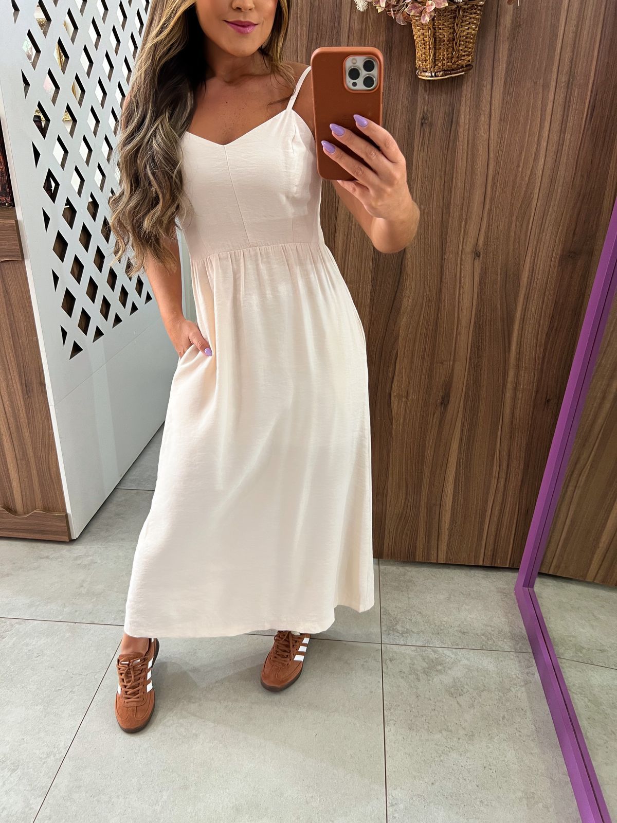 Vestido Midi Creme Desiree