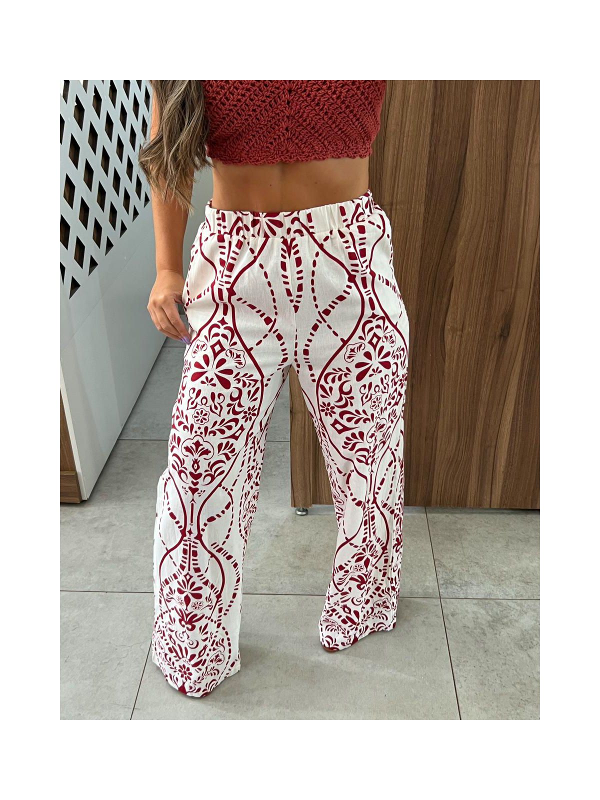 Calça Estampa Vermelha Júlia 