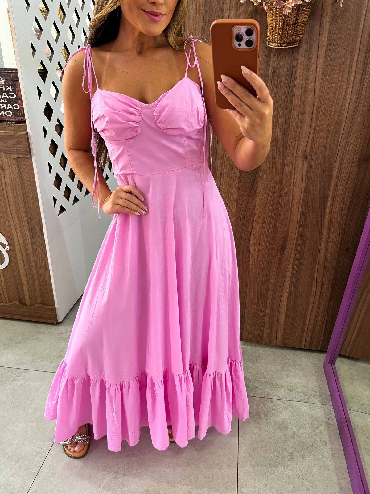 Vestido Longo Megan Rosa