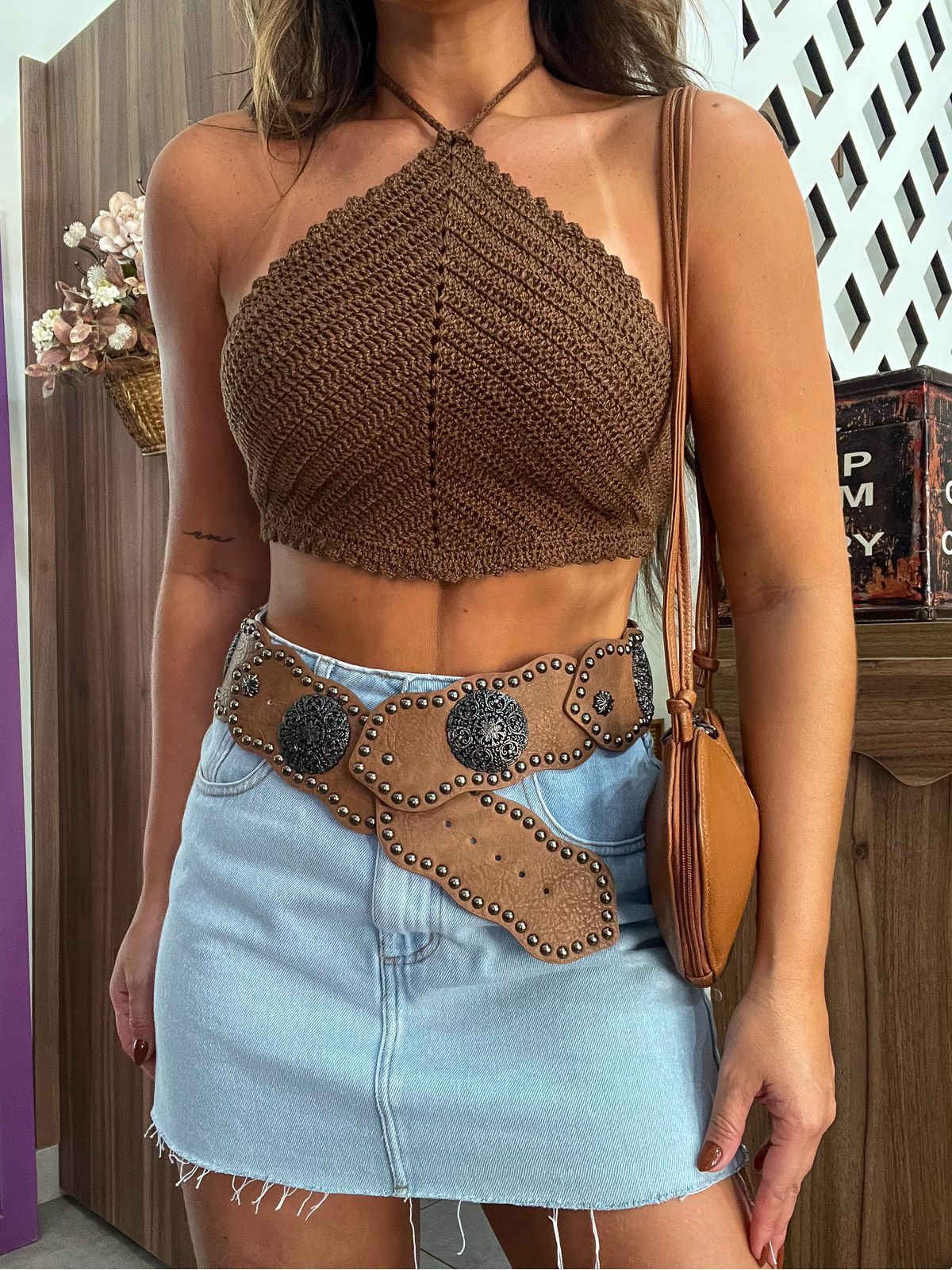 Cinto Marrom Claro Boho Eleonora 