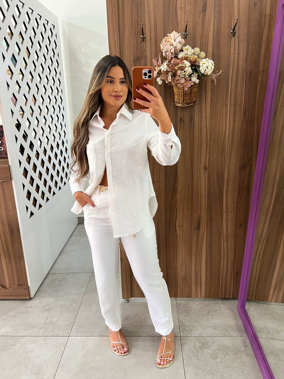 Conjunto Alfaiataria Branco Carol