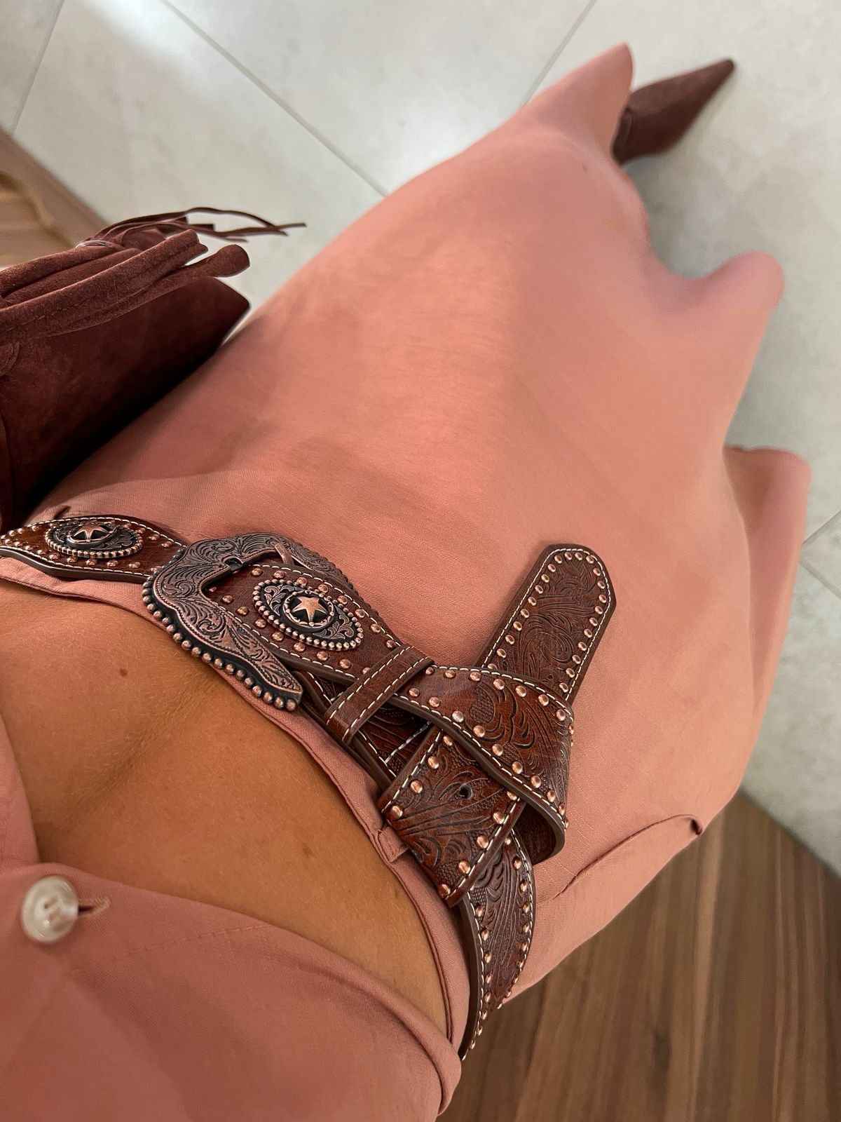 Cinto Feminino Country Marrom Yasmin 