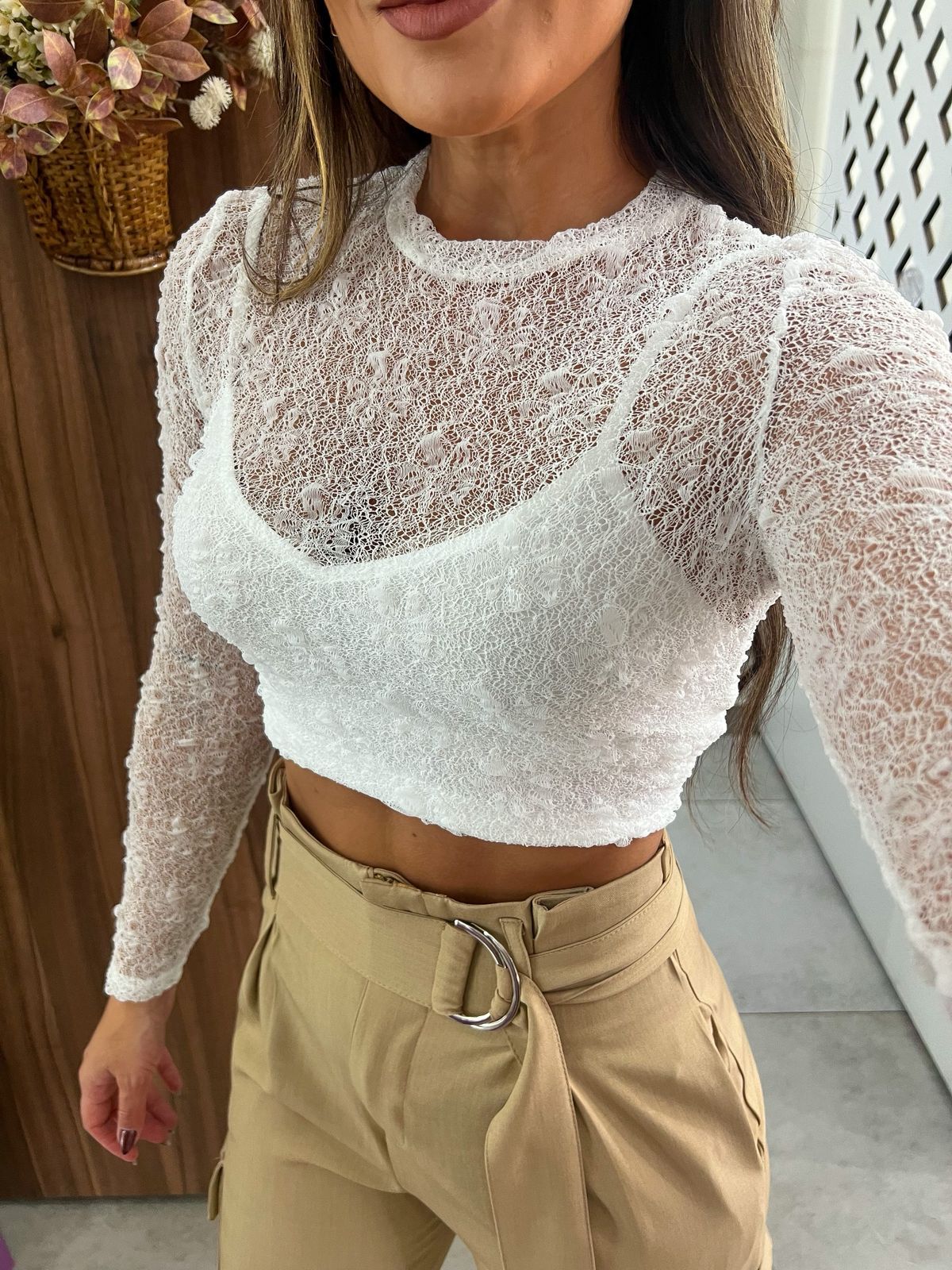 Blusa Renda Branca Jessy 