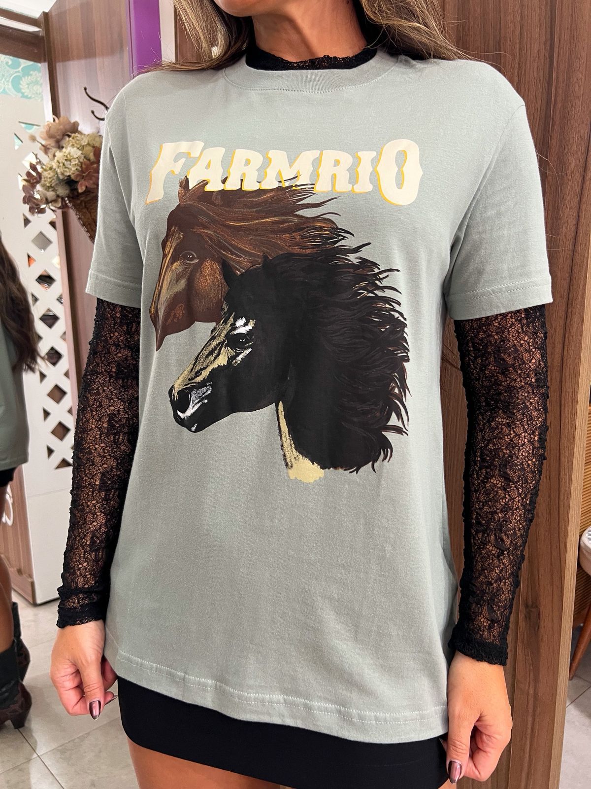 T-shirt Média Cavalo Farm 