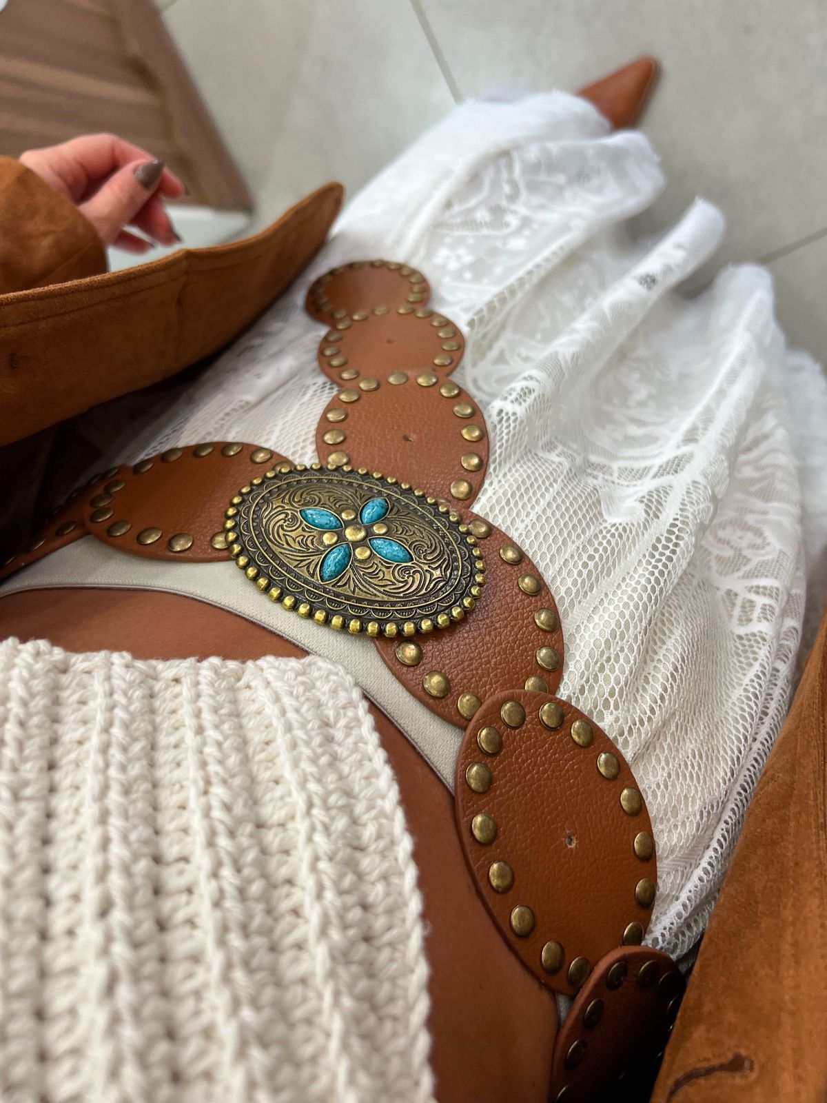 Cinto Boho Caramelo Lia