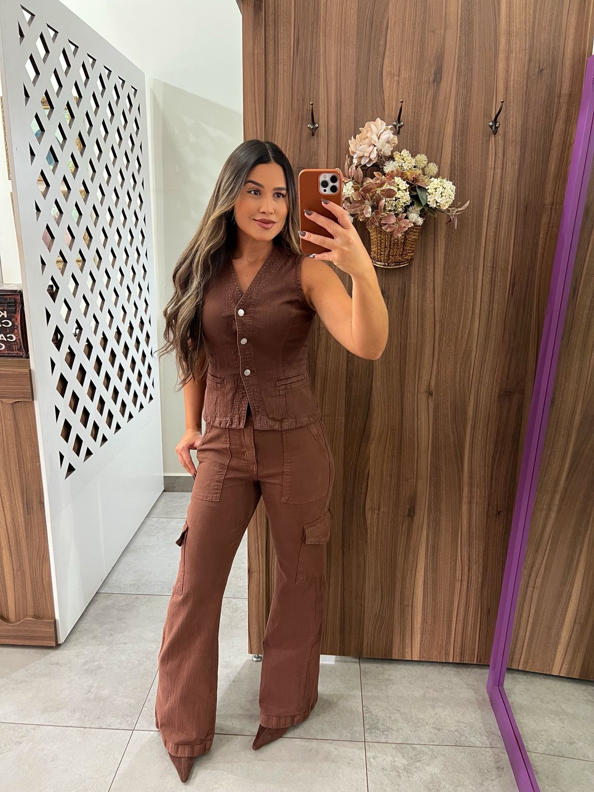 Calça Cargo Marrom Nxo 