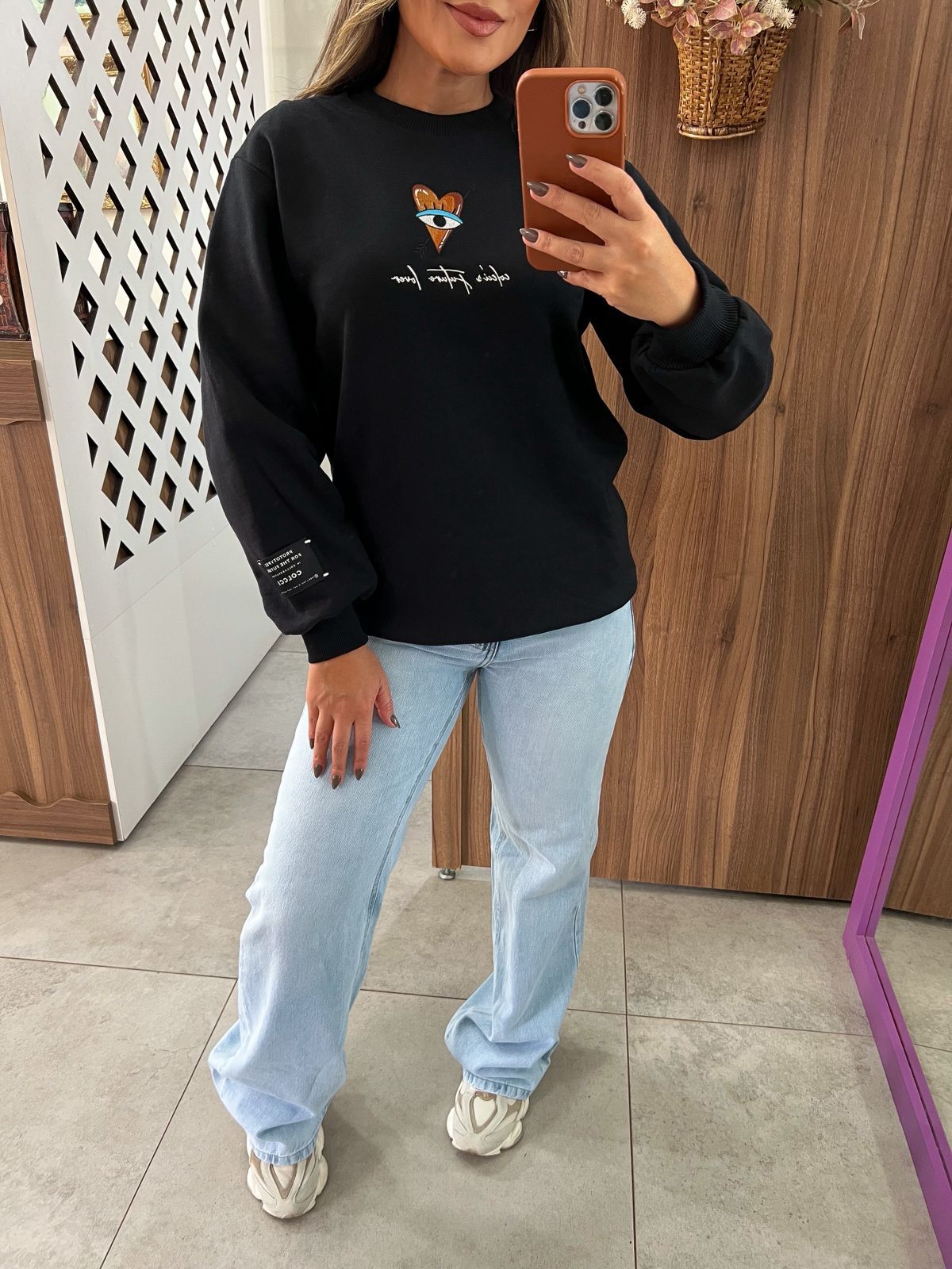 Blusão Moletom Com Bordado Colcci 
