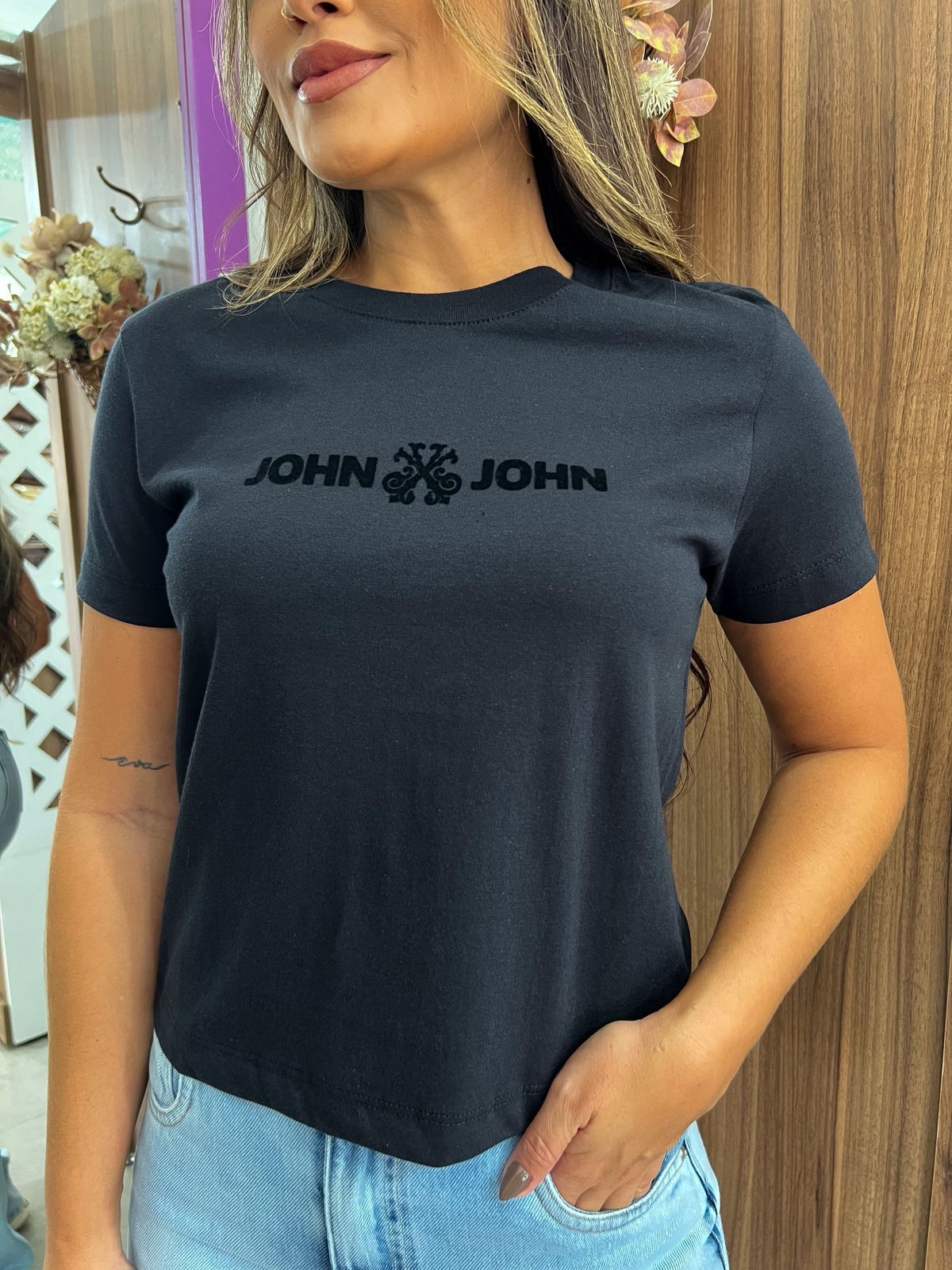 T-shirt Justa New Basic Preta John John