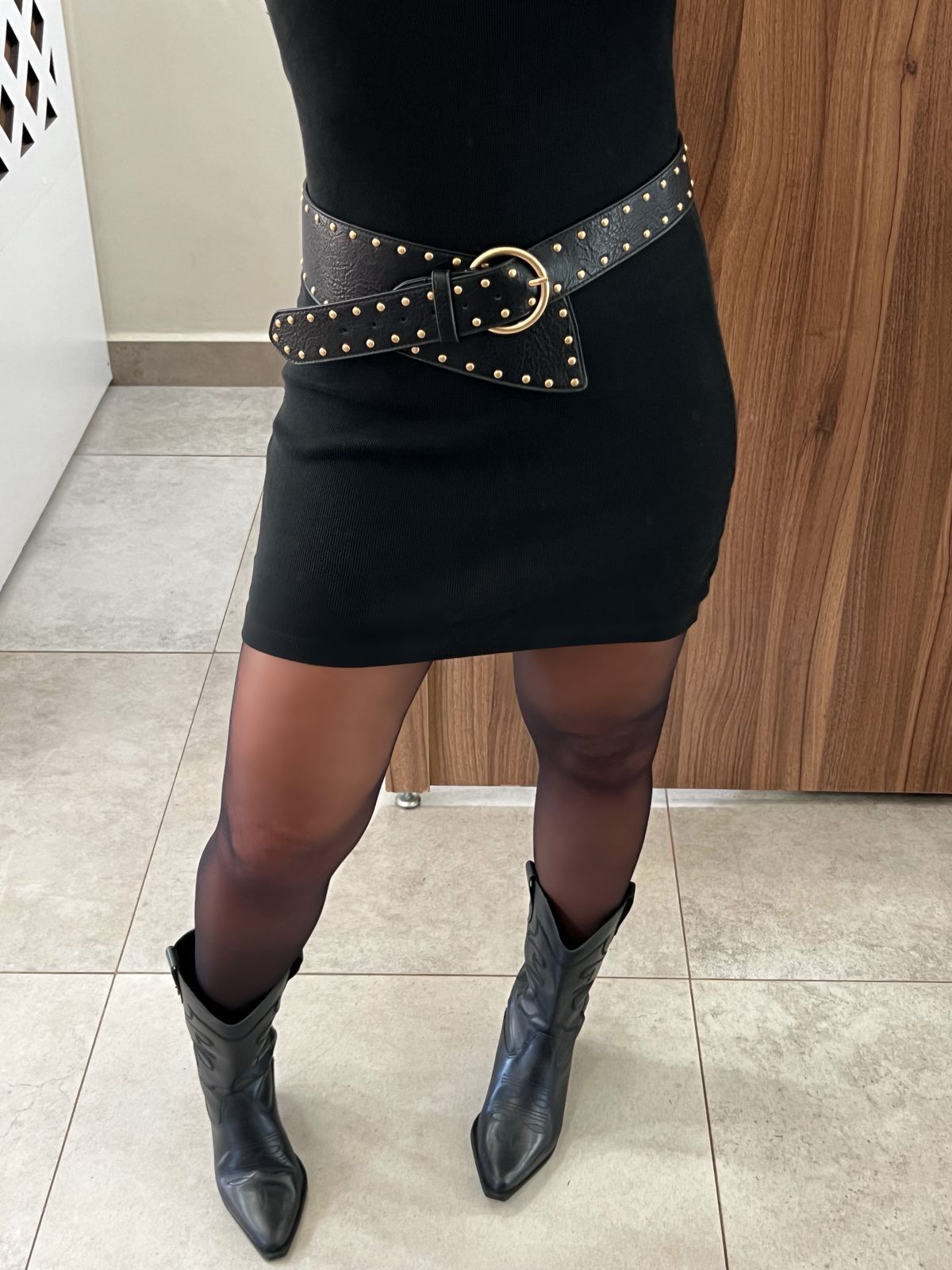 Cinto Courino Preto Camilla