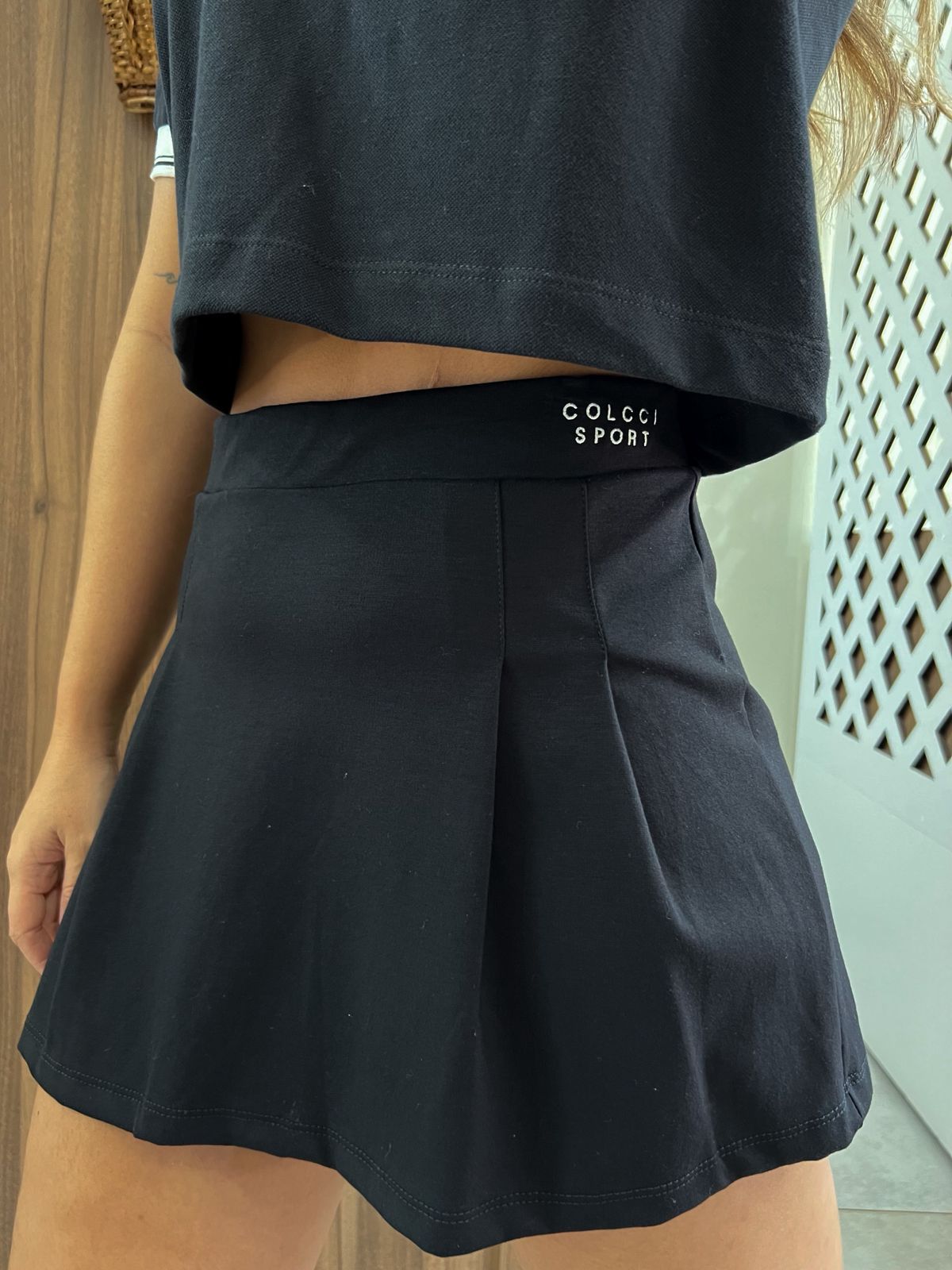Saia Tennis Basic Preta Colcci Sport 