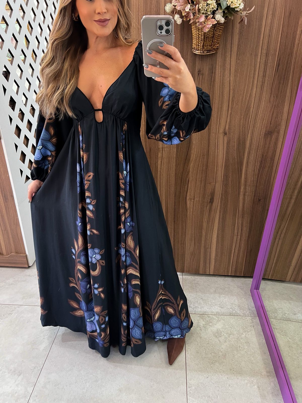 Vestido Cropped Estampado Floral Renata Farm