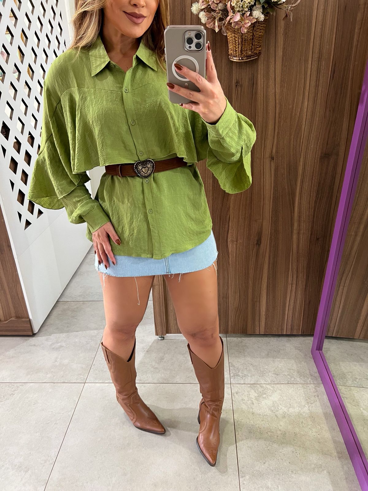 Camisa Verde Agnes 