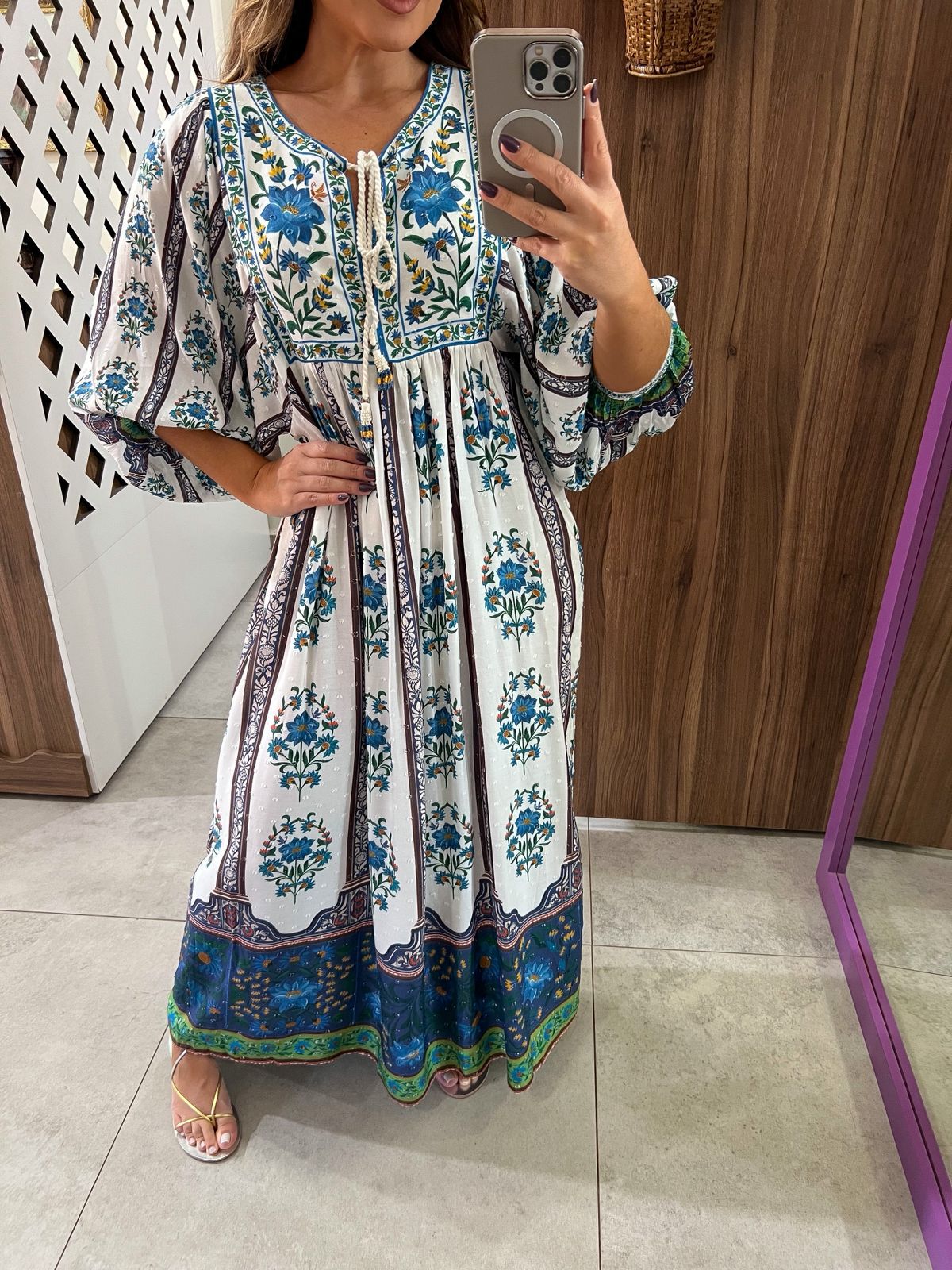 Vestido Cropped Estampado Manoela Farm