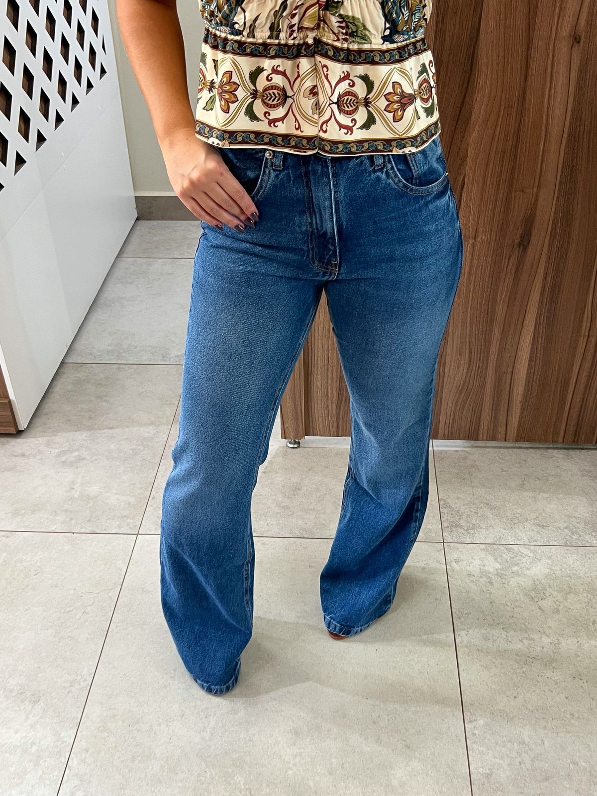 Calça Wide Leg Jeans Vintage 