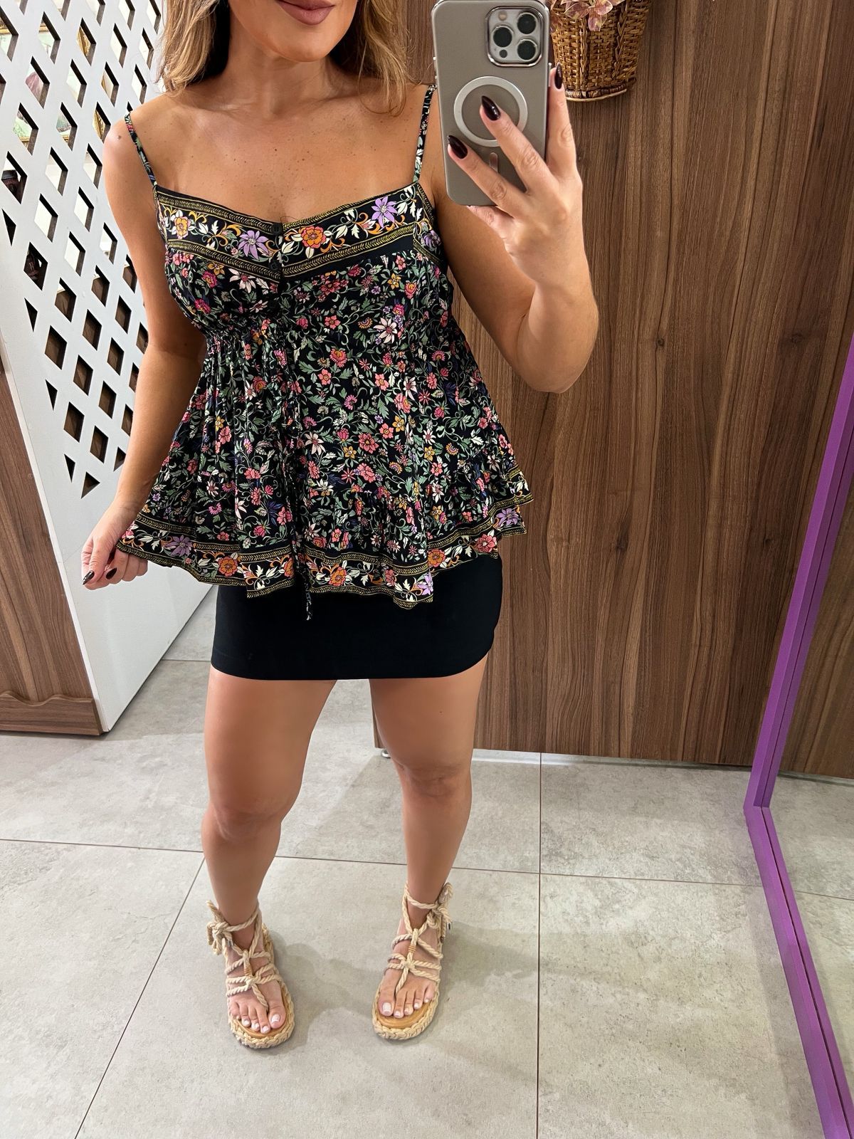 Blusa Estampada Jardim Florido Farm
