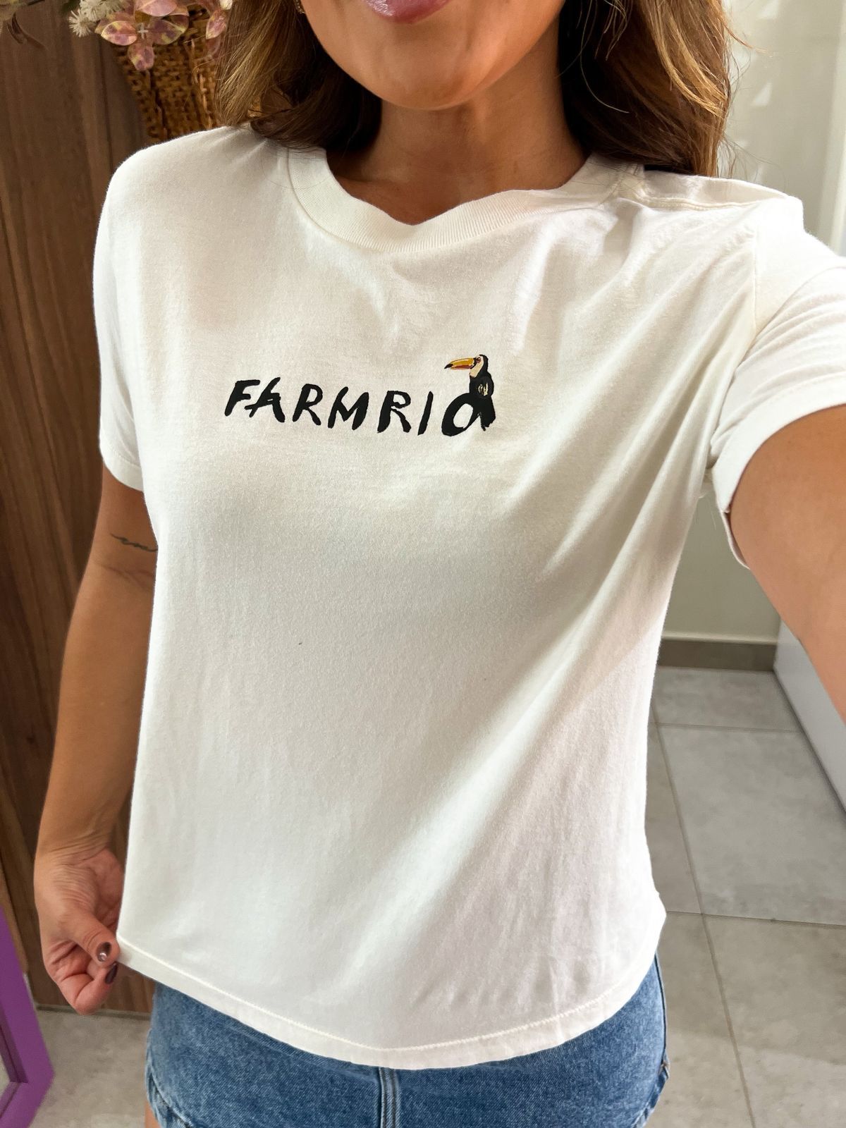 T-Shirt Fit Farmrio Tucaninho Off White Farm
