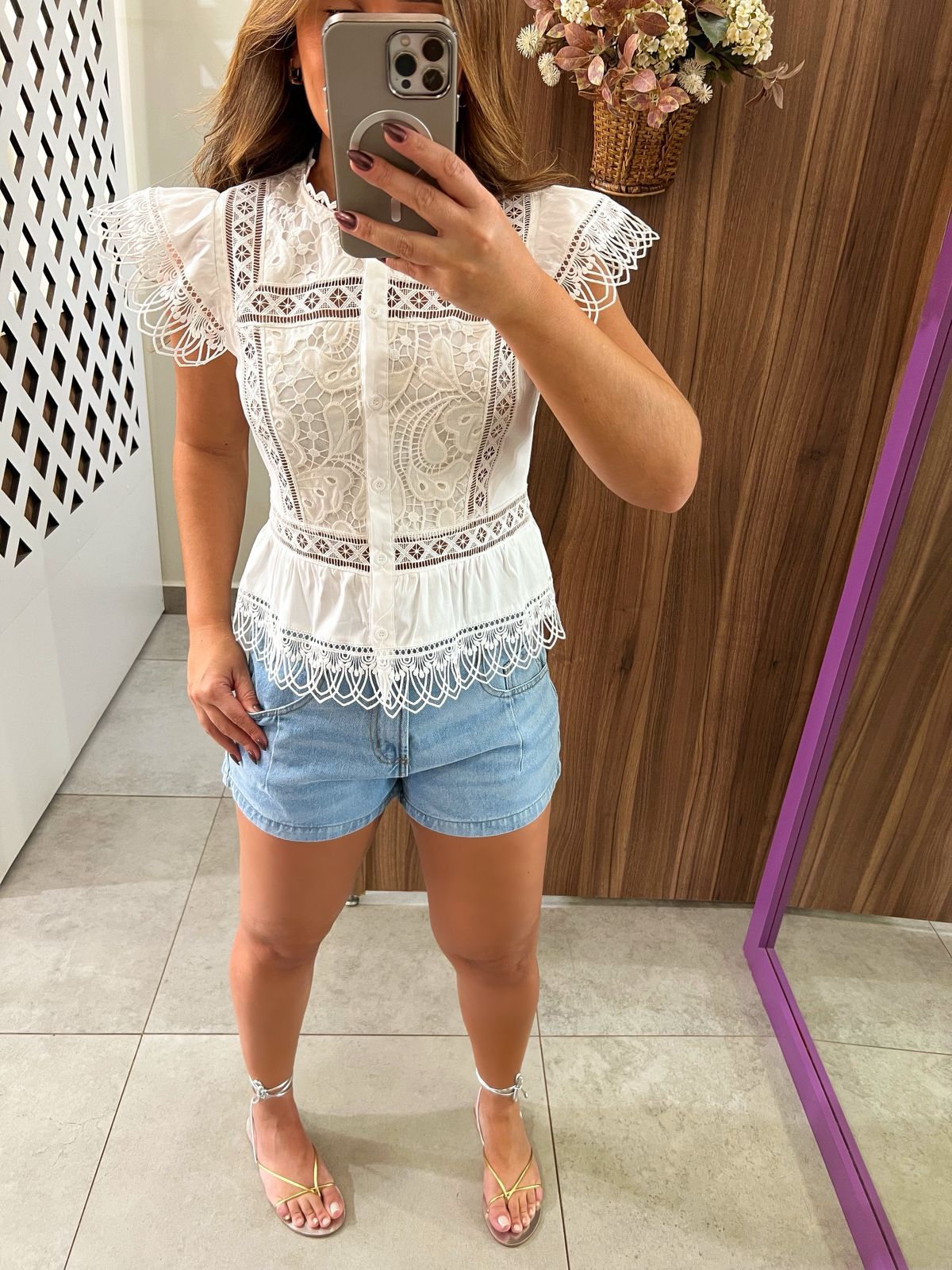 Short Reto Capri Jeans Claro Alcance 