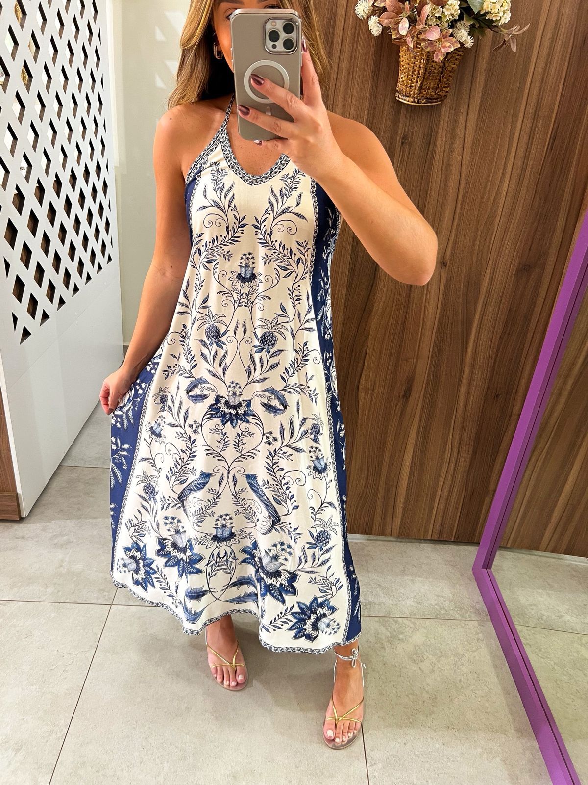 Vestido Estampado Nina Farm 