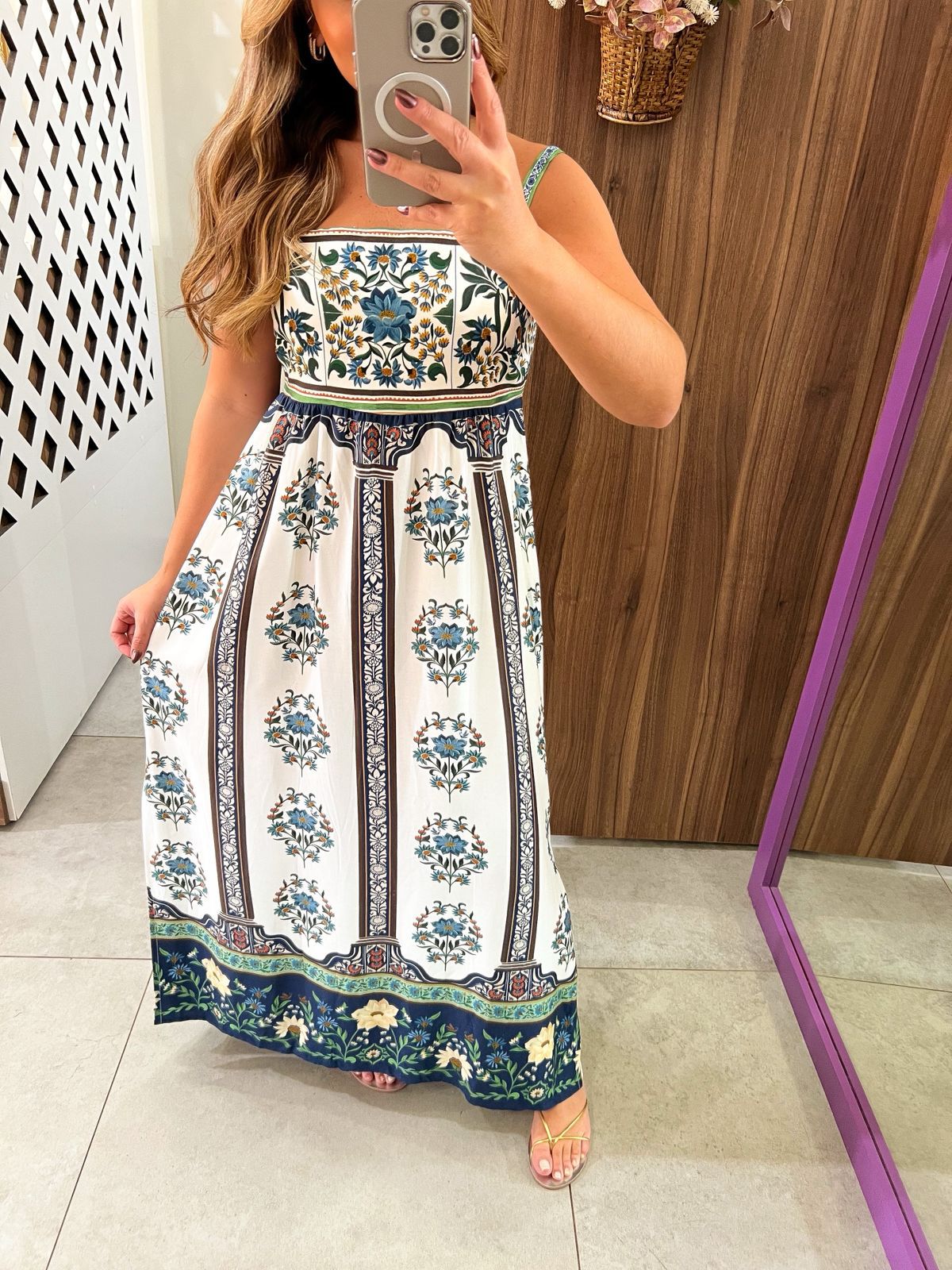 Vestido Cropped Sem Manga Estampado Manoela Farm