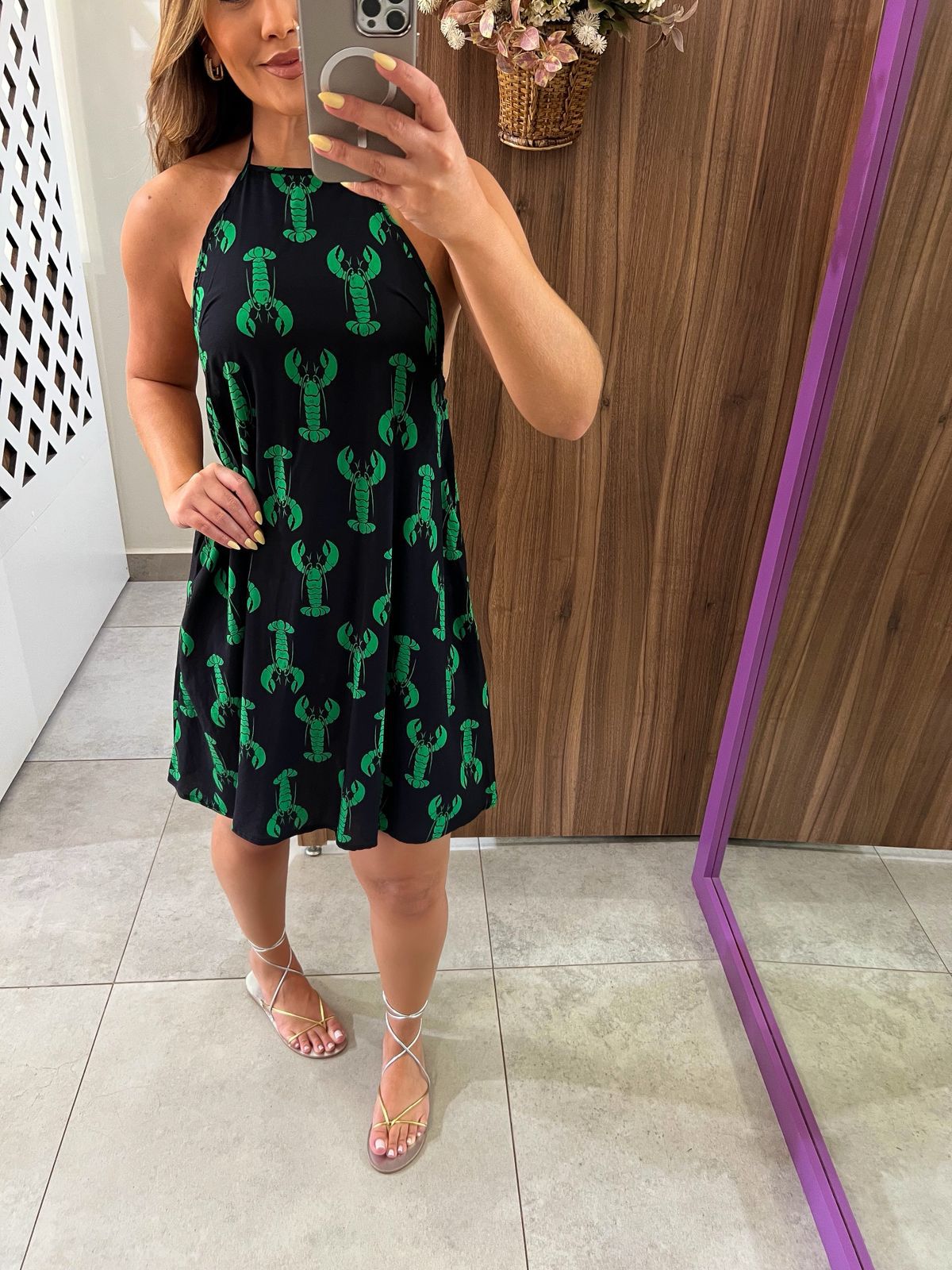 Vestido Frente Única Estampado Colcci