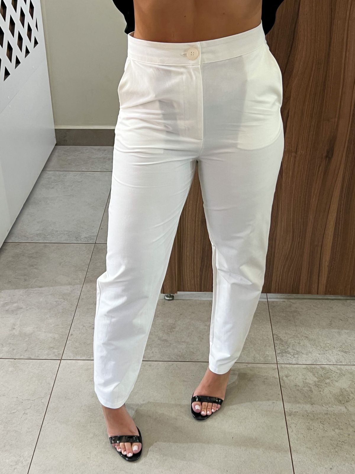 Calça Alfaiataria Branca Joana Colcci