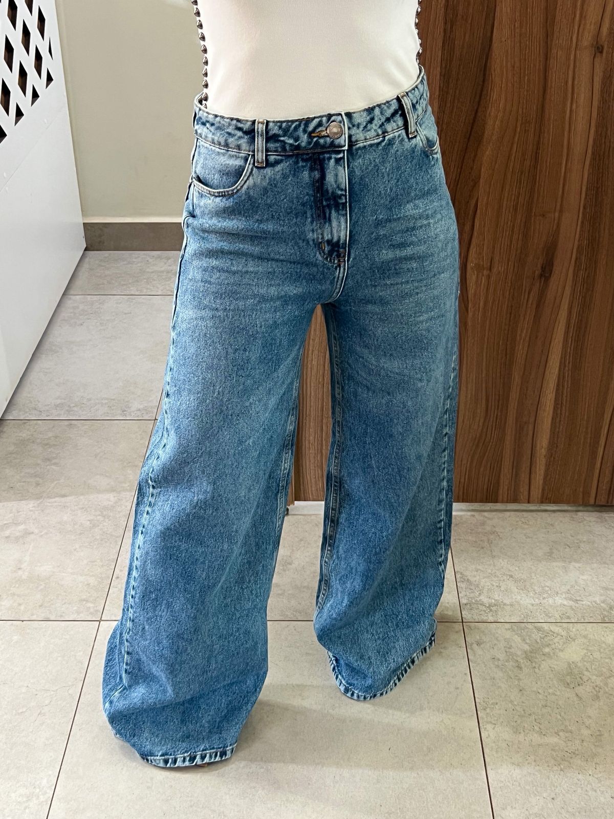Calça Jeans Wide Leg Kaia Vintage Dadri