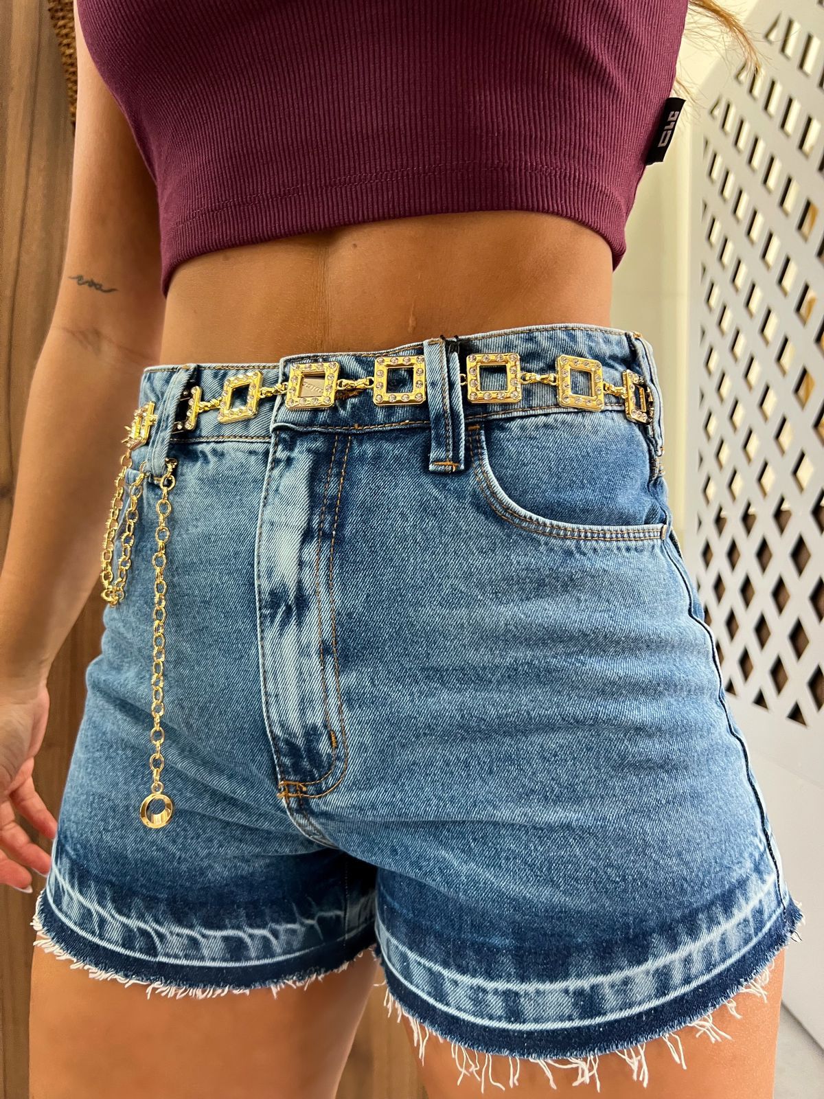 Short Jeans Barra à Fio Jade Colcci