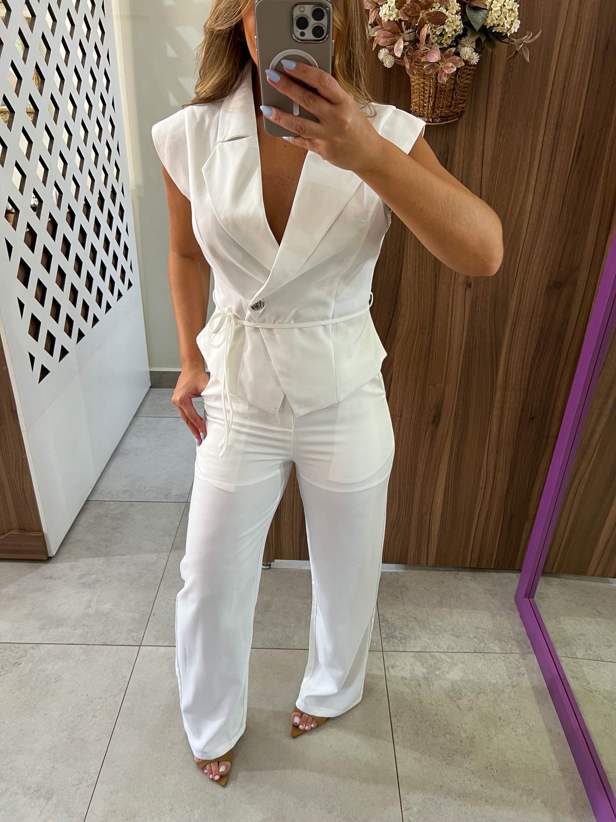 Conjunto Alfaiataria Branco Antonela 