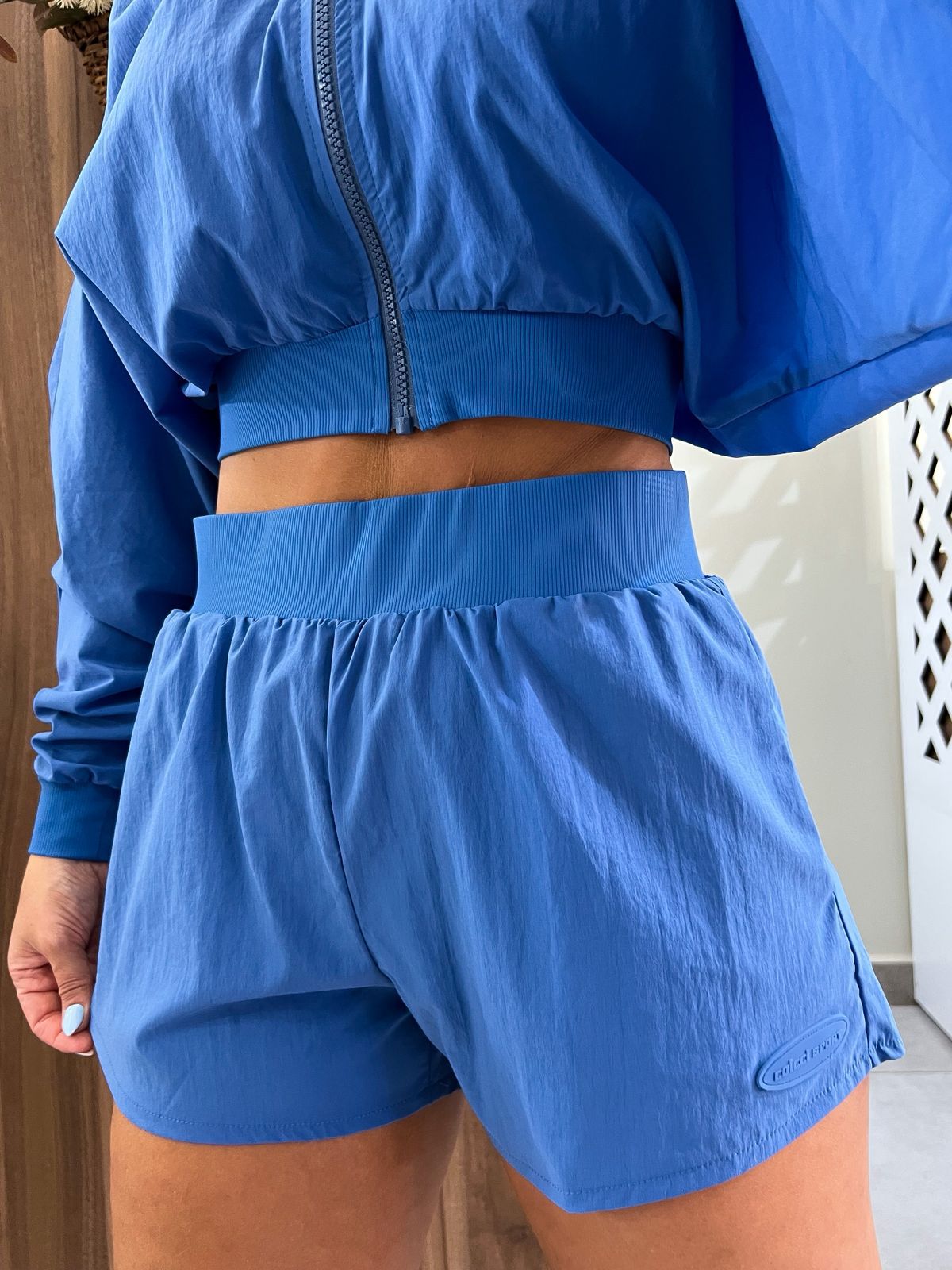 Short Curto Guper Mid Em Nylon Azul Colcci Sport