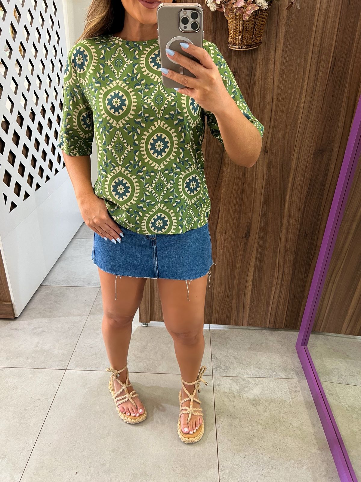 Blusa Estampada Reta Colcci