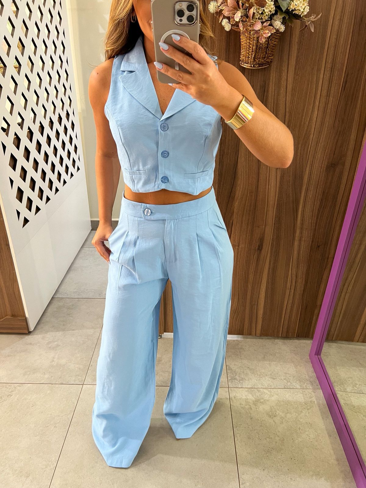 Conjunto Alfaiataria Azul Maia 