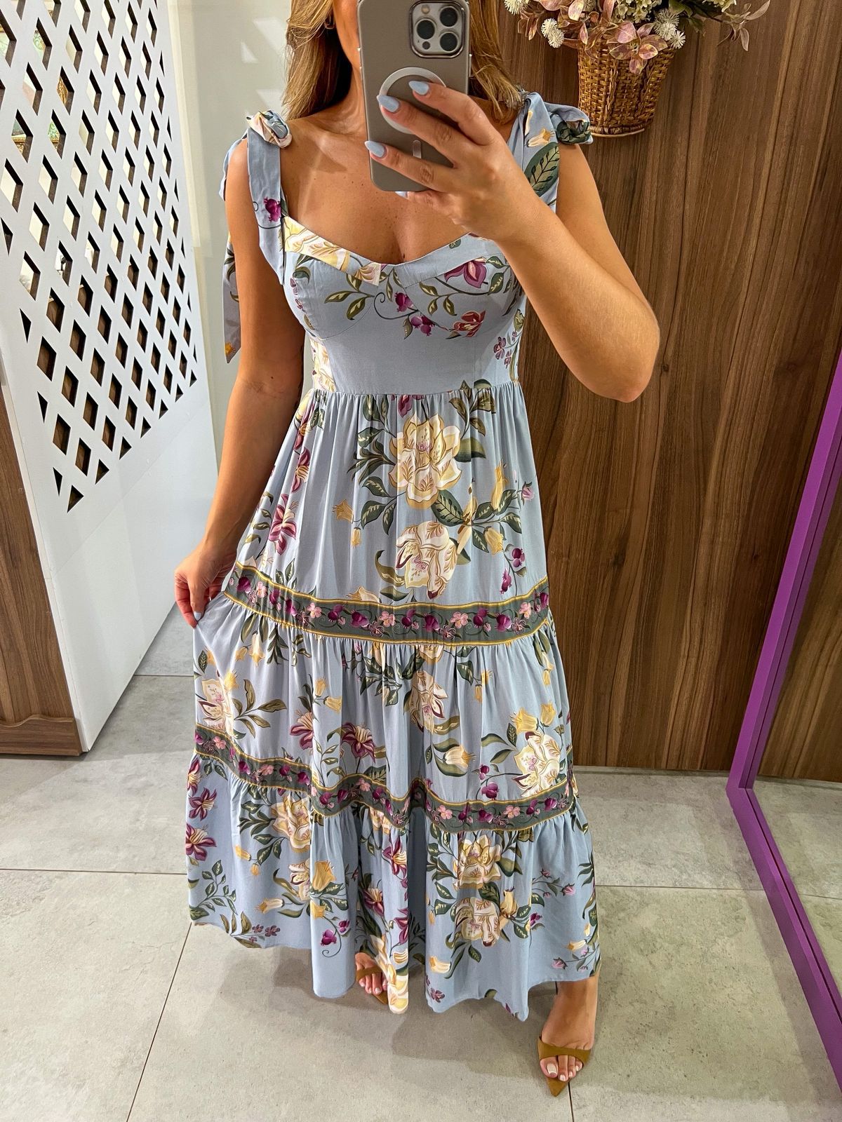 Vestido Cropped Estampado Floral Beatriz Farm