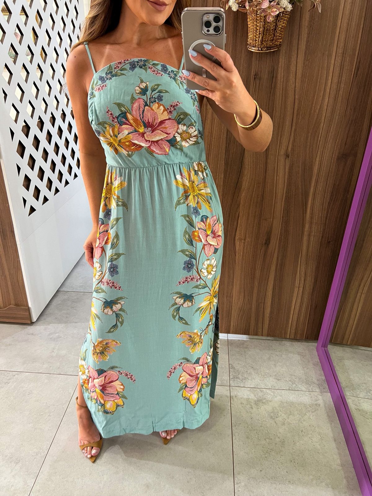 Vestido Cropped Estampado Maira Farm