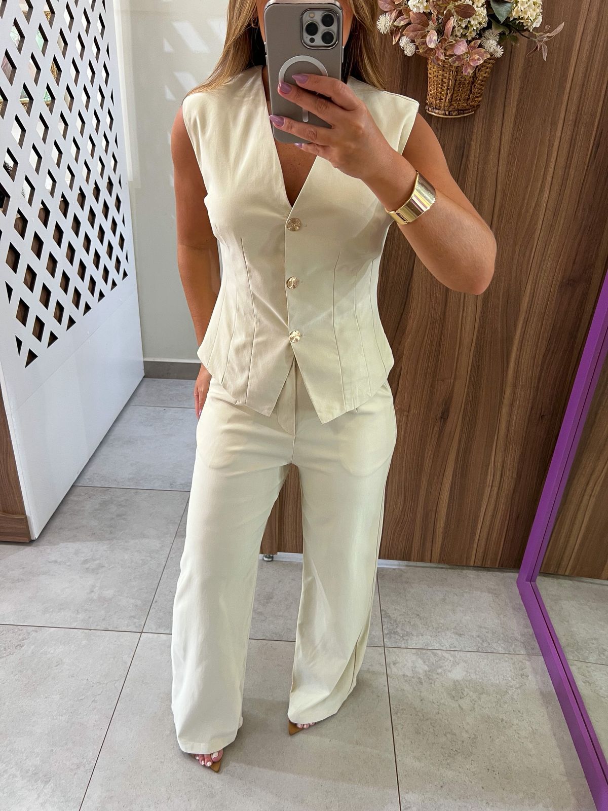 Conjunto Alfaiataria Bege Raissa 