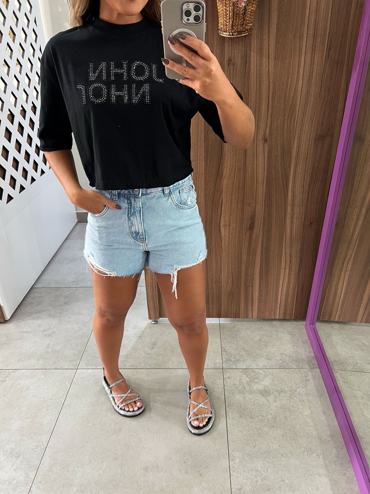 Short Jeans Claro Curto Lola