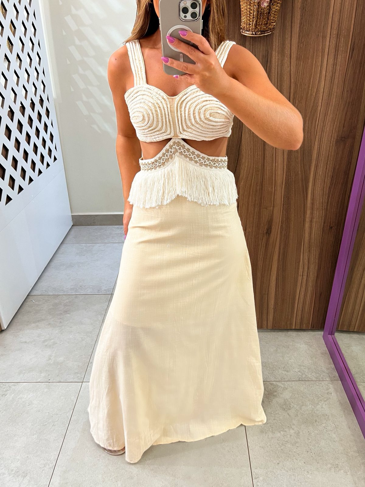 Vestido Longo Cru Maju