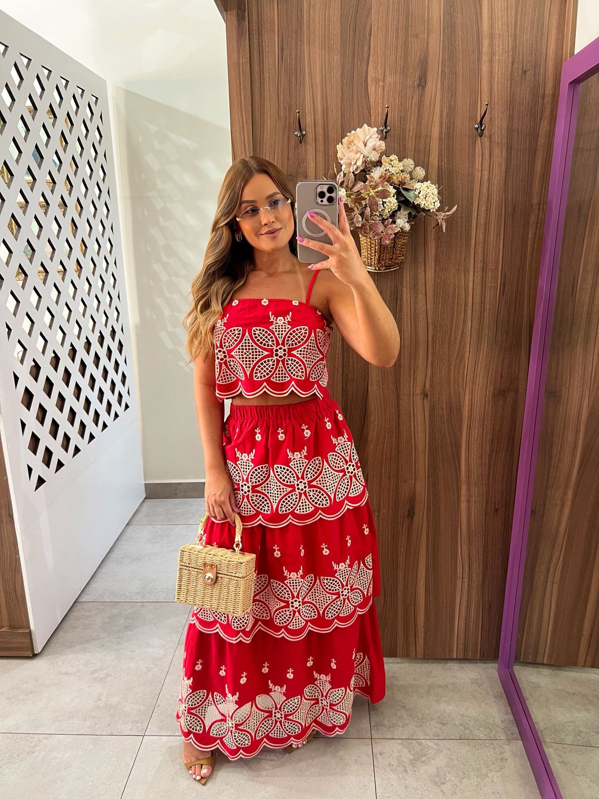 Conjunto Laise Vermelho Monalisa 