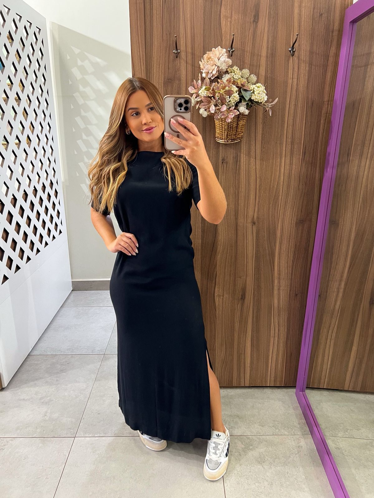 Vestido Longo Comfort Preto Colcci