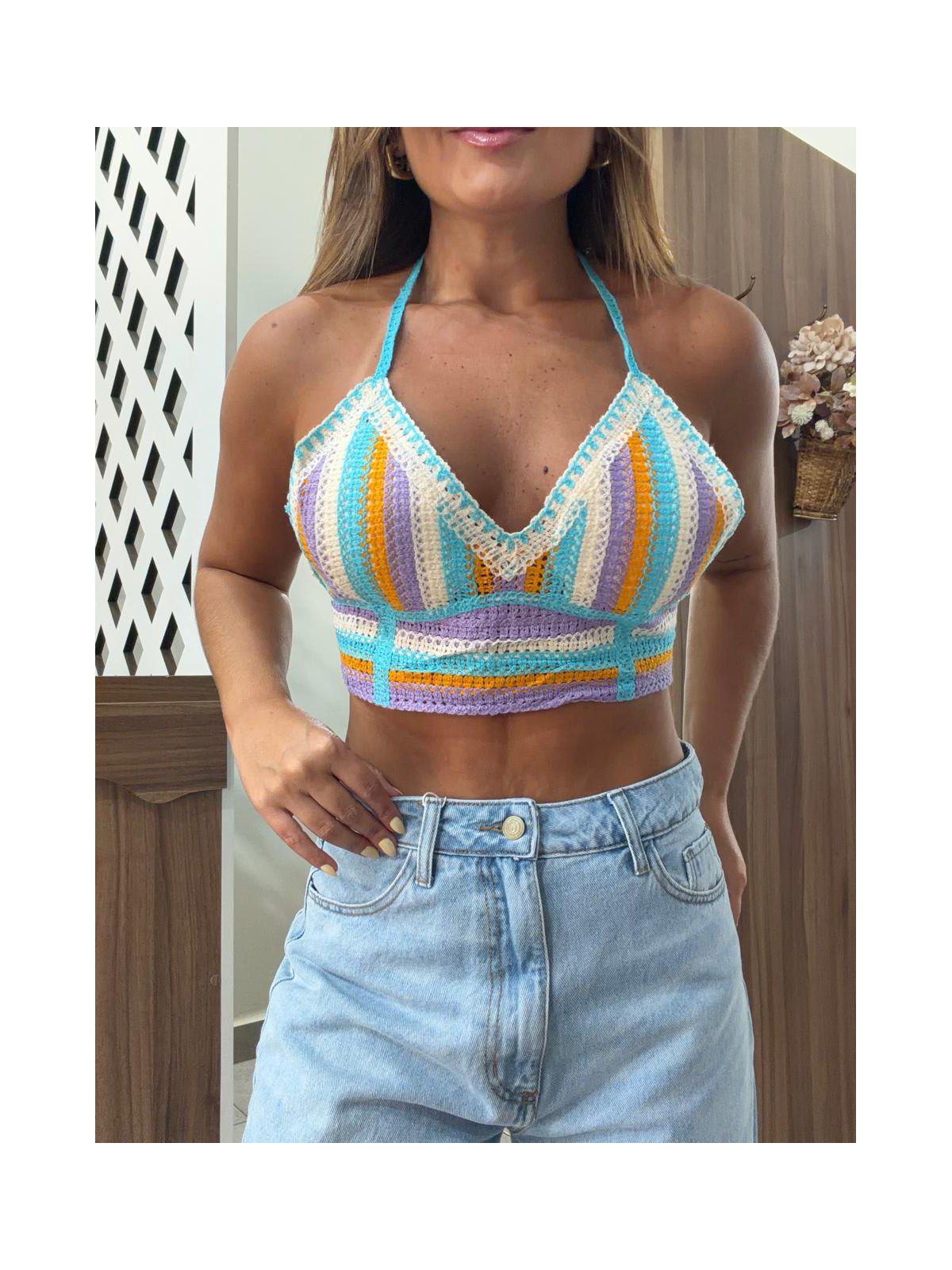 Top Listrado Colors Azul