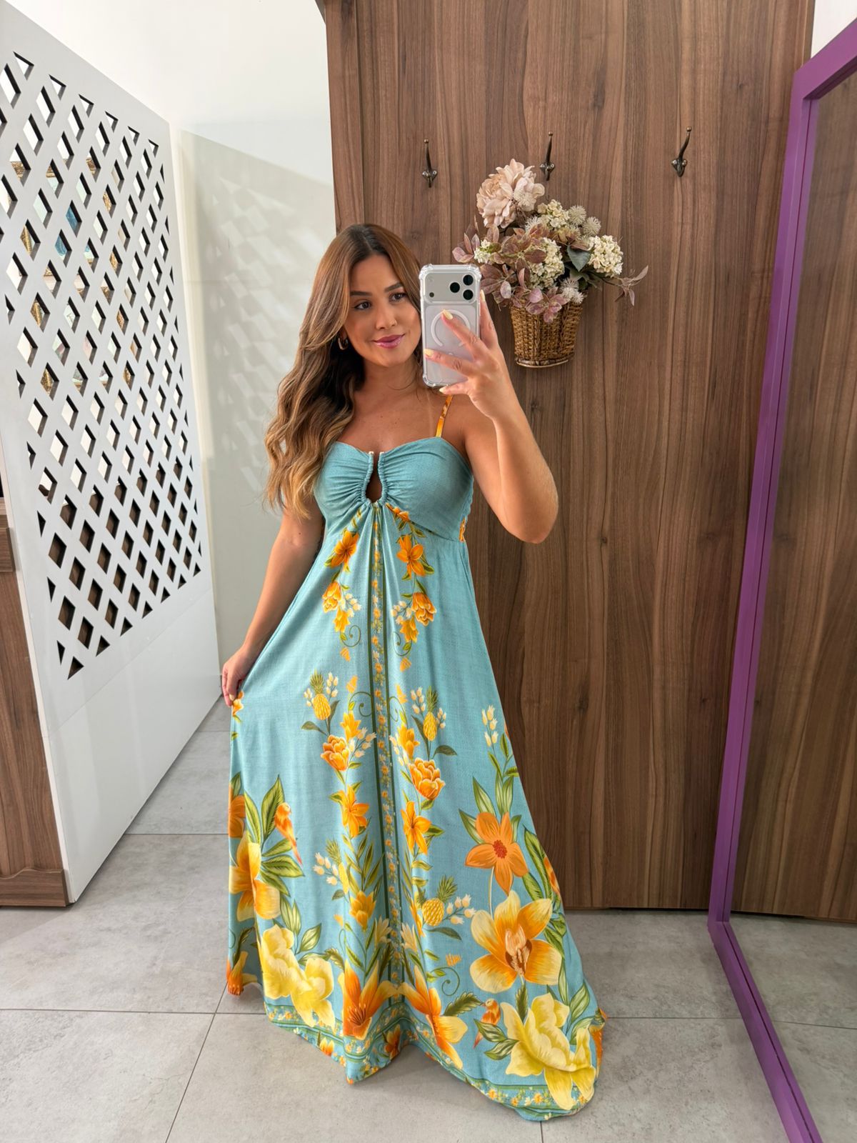 Vestido Estampado Azul Ana